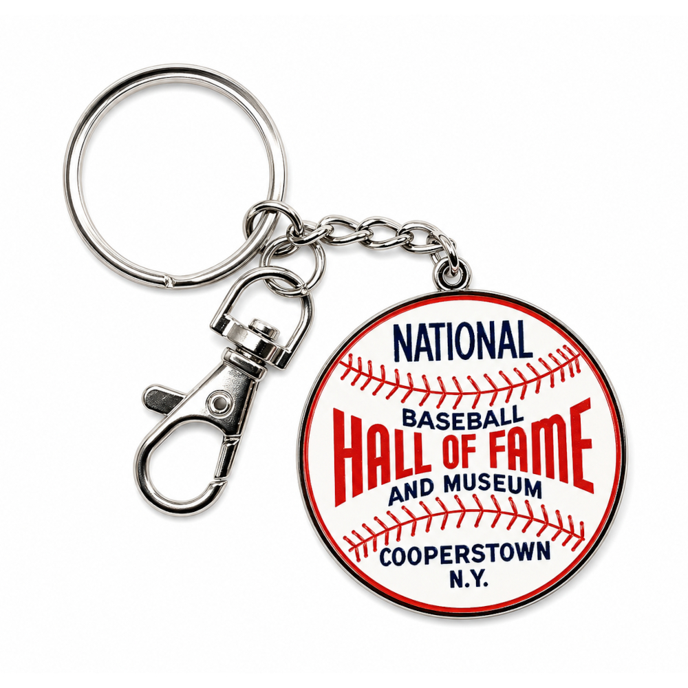 Baseball Hall of Fame Alternate Logo Round Keychain