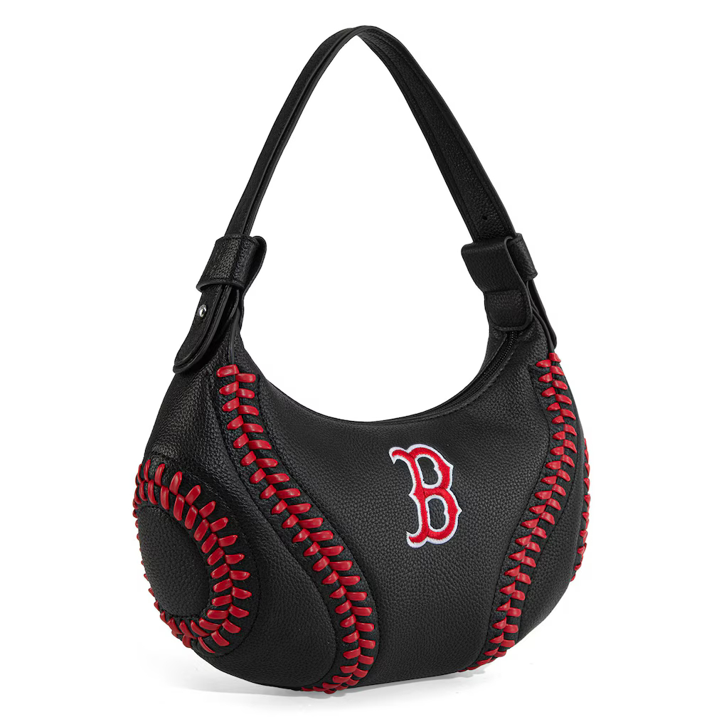 Boston Red Sox Baseball Stitches Black Shoulder Bag