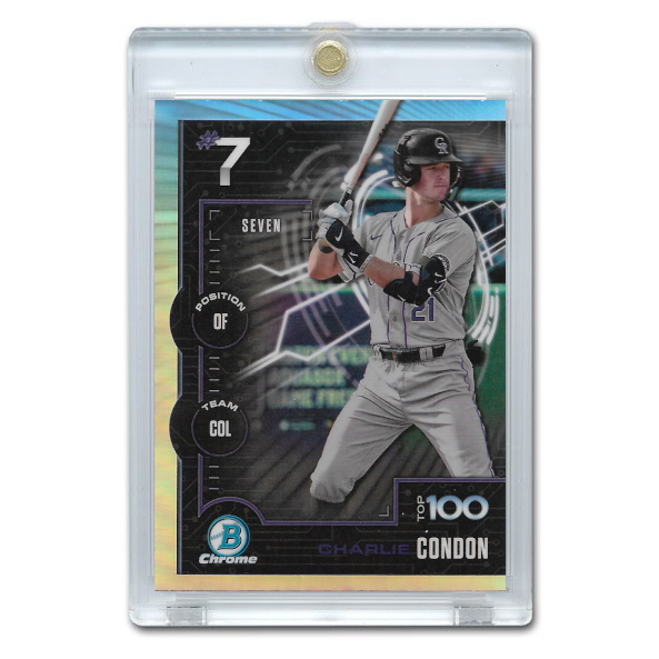 Charlie Condon 2025 Bowman Chrome Top 100 # 7 Pre-Rookie Card