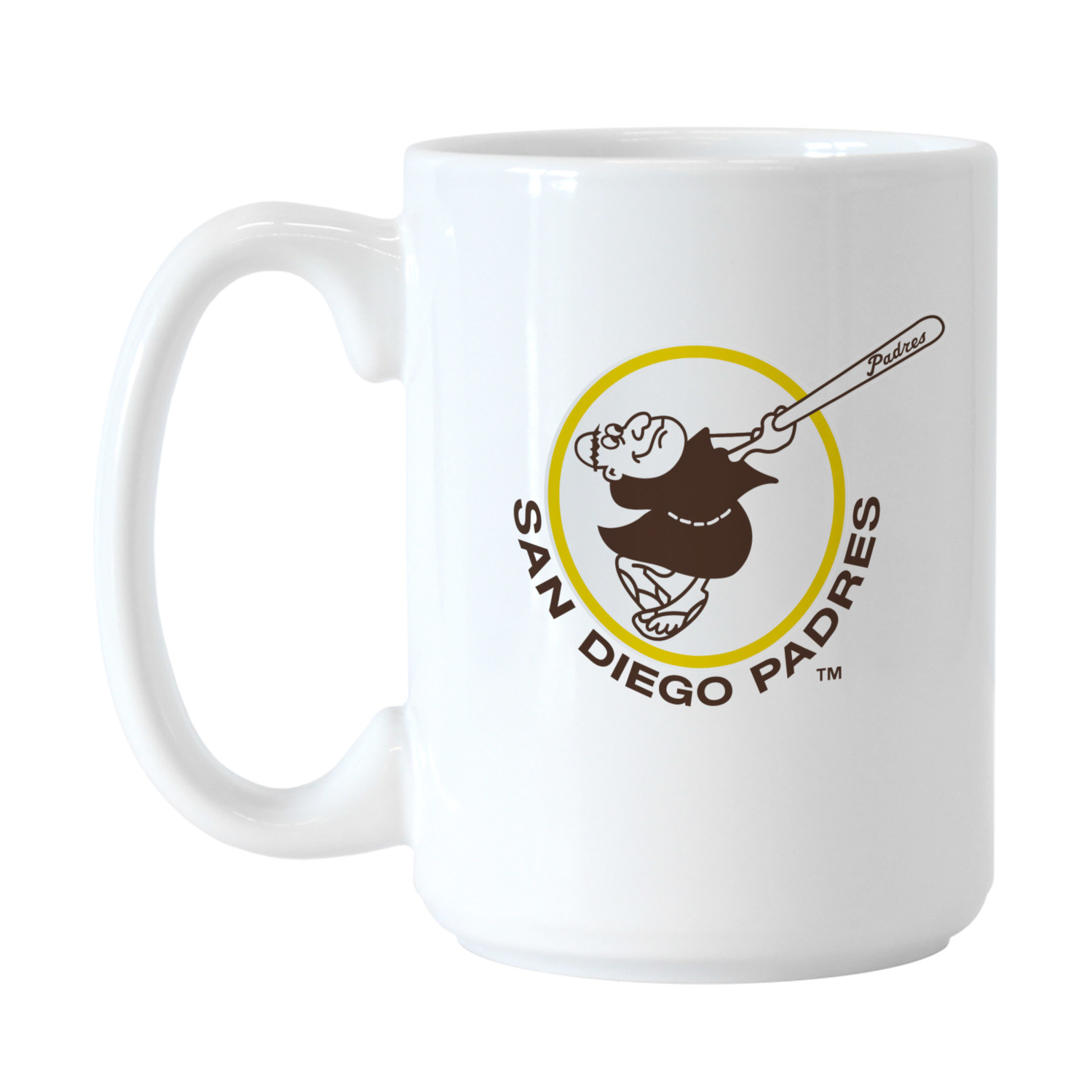 San Diego Padres Vintage Logo 15 ounce Ceramic Mug