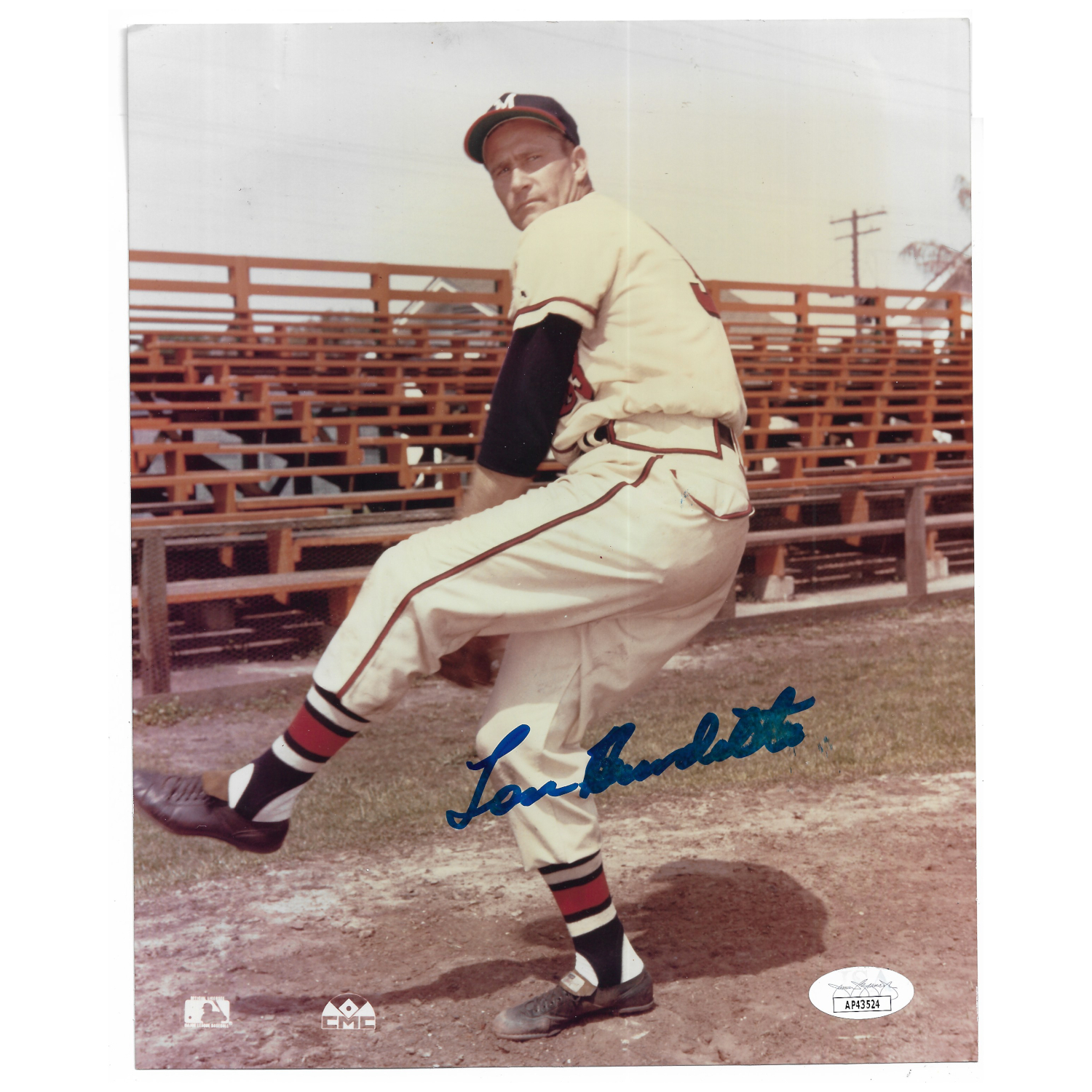 Lew Burdette Autographed 8x10 Photograph (JSA)