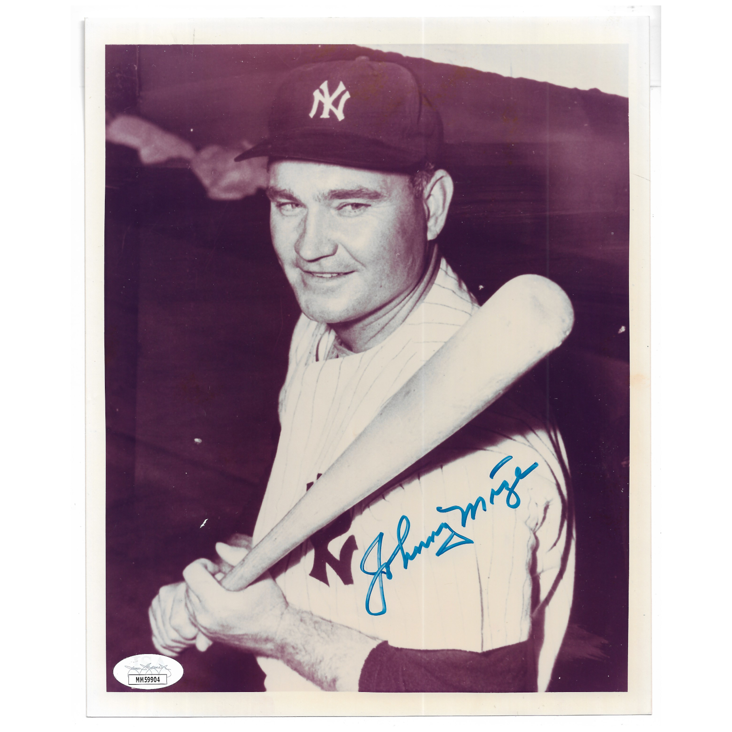 Johnny Mize Autographed 8x10 Photograph (JSA)