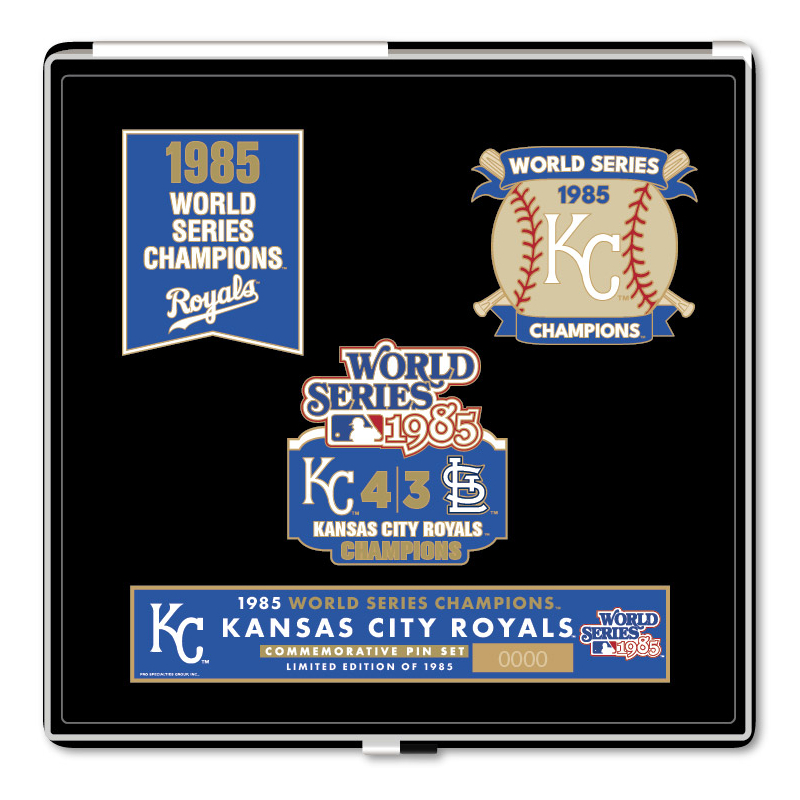 1985 Kansas City Royals World Series Champions Limited Edition Pin Set