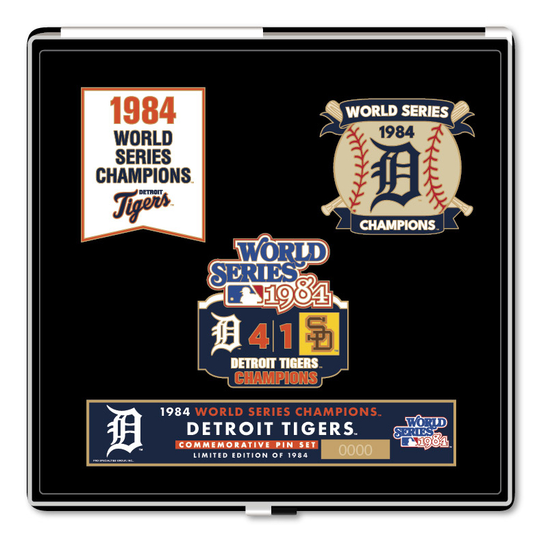 1984 Detroit Tigers World Series Champions Limited Edition Pin Set
