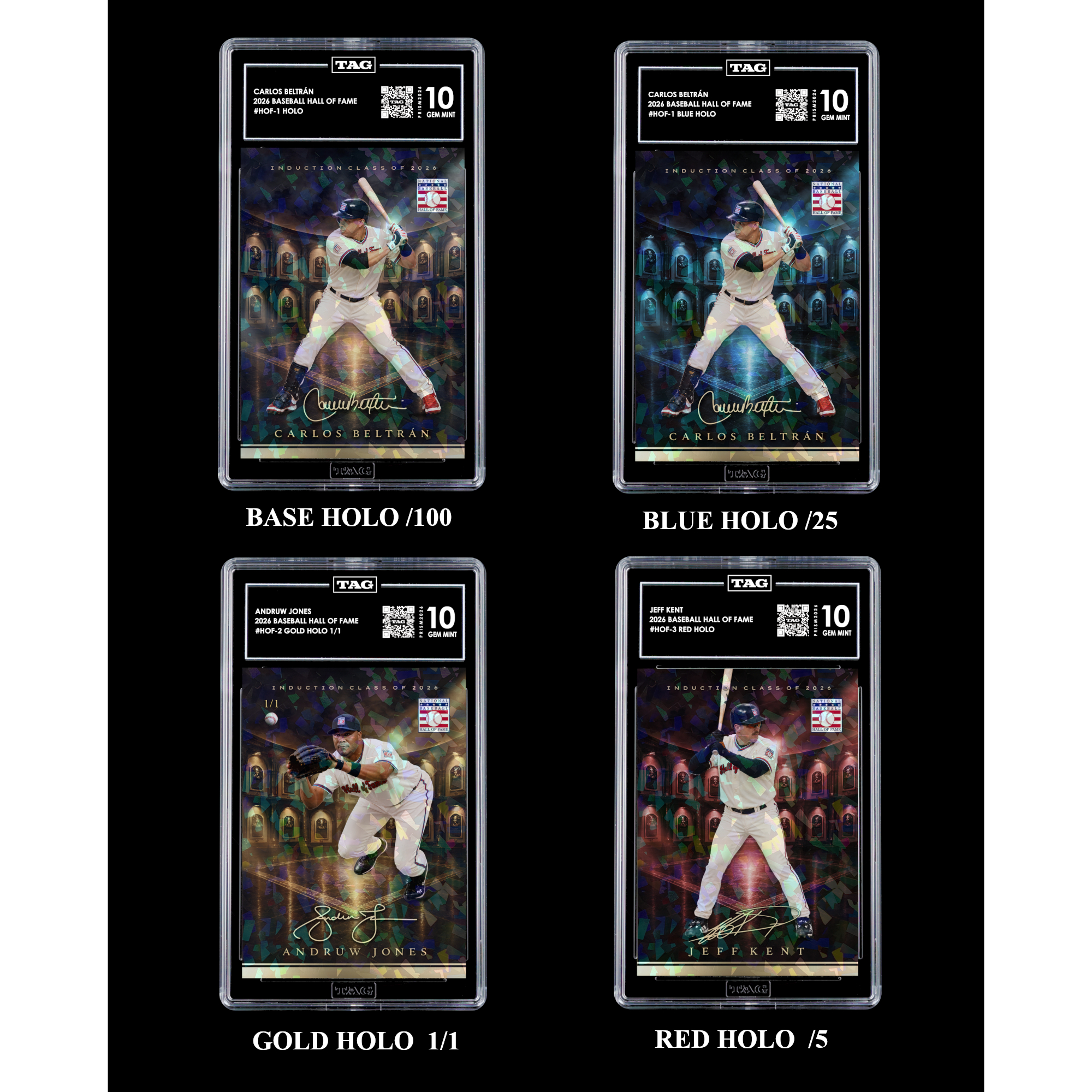 Class of 2026 TAG x Induction Baseball Card Set of 3 Limited Edition of 100 (Pre-Order)