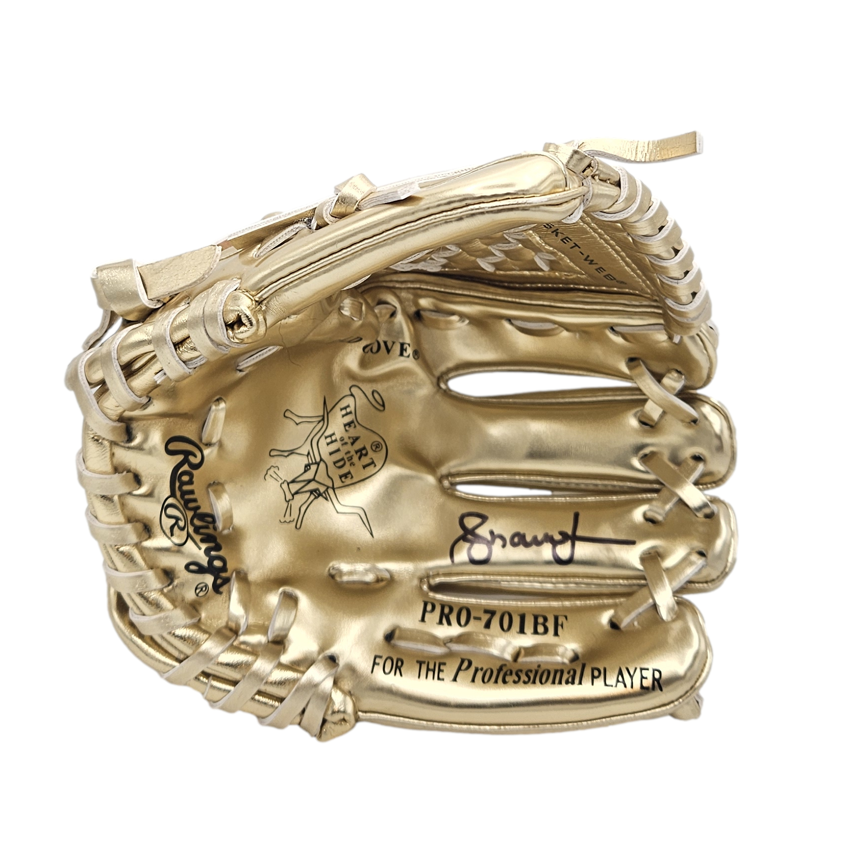 Andruw Jones Autographed Rawlings Mini Gold Glove Award (JSA)