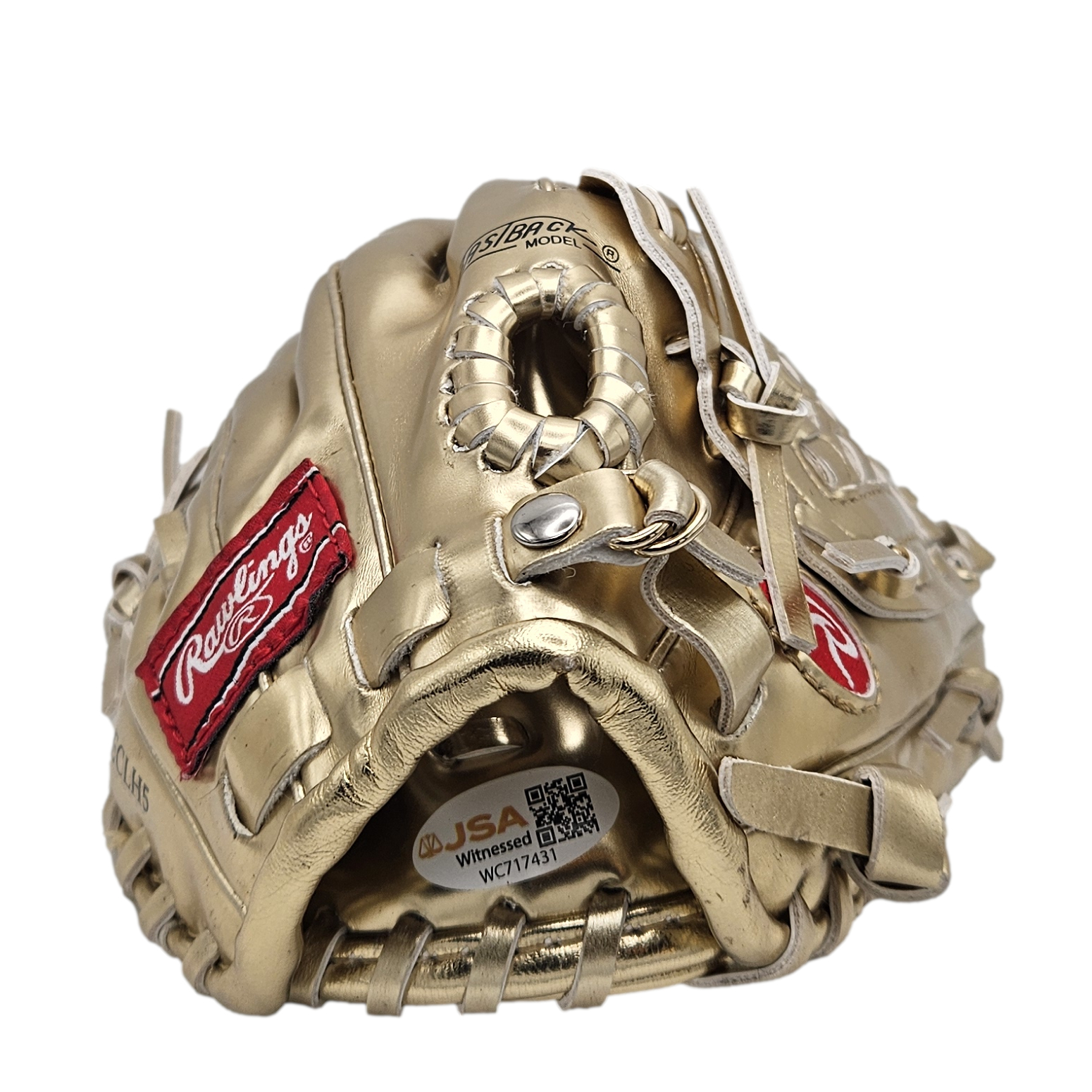 Andruw Jones Autographed Rawlings Mini Gold Glove Award (JSA)
