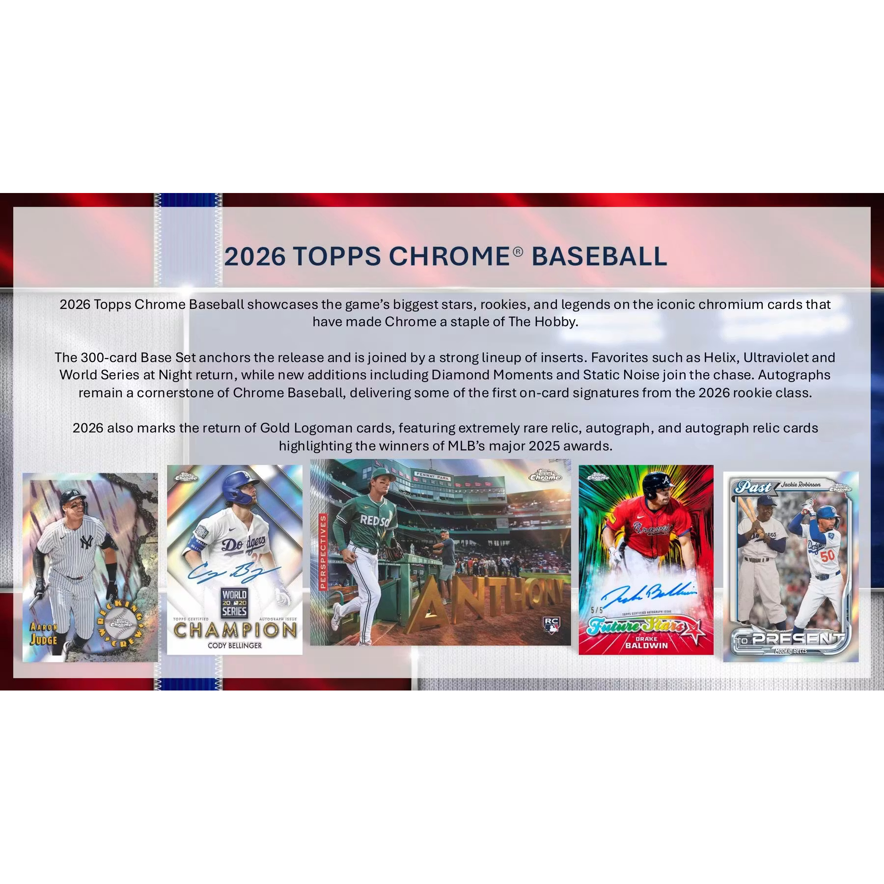 2026 Topps Chrome Baseball 7 Pack Blaster Box