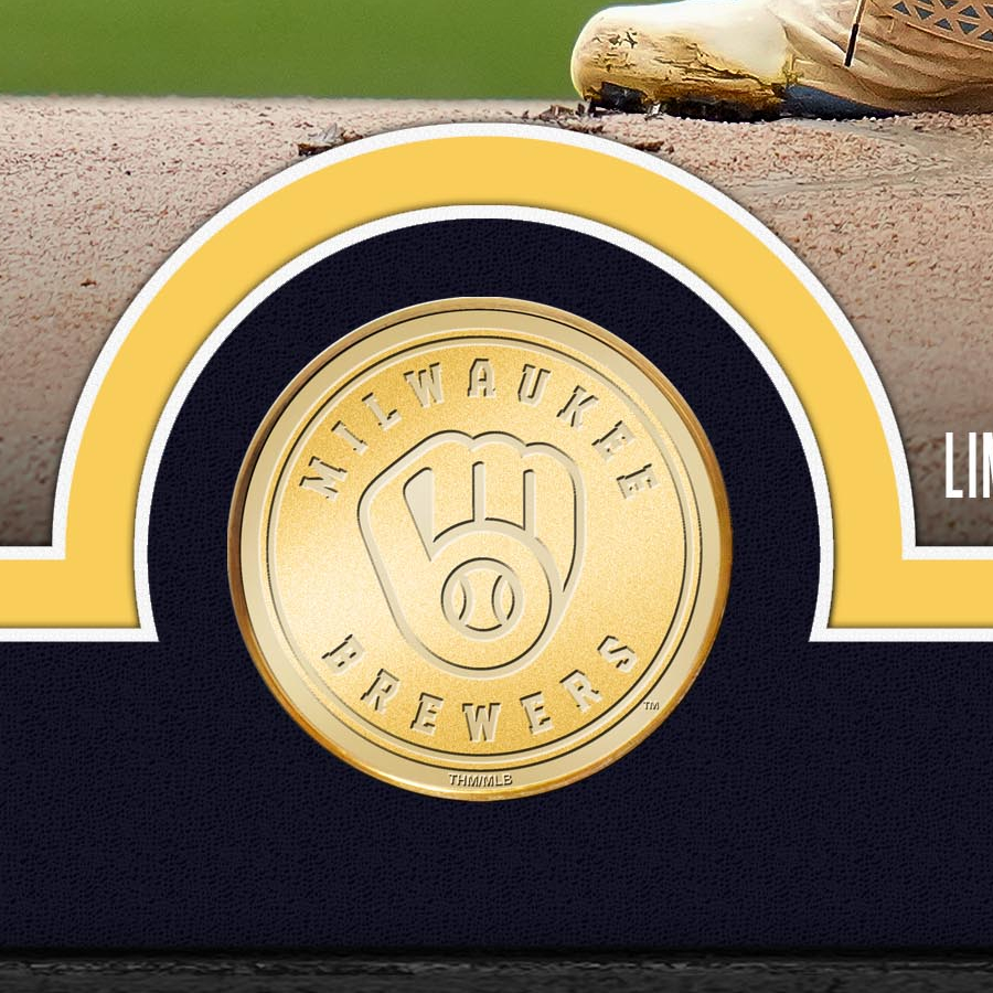 Highland Mint Jacob Misiorowski Milwaukee Brewers Rookie 13 x 16 Bronze Coin Photo Mint