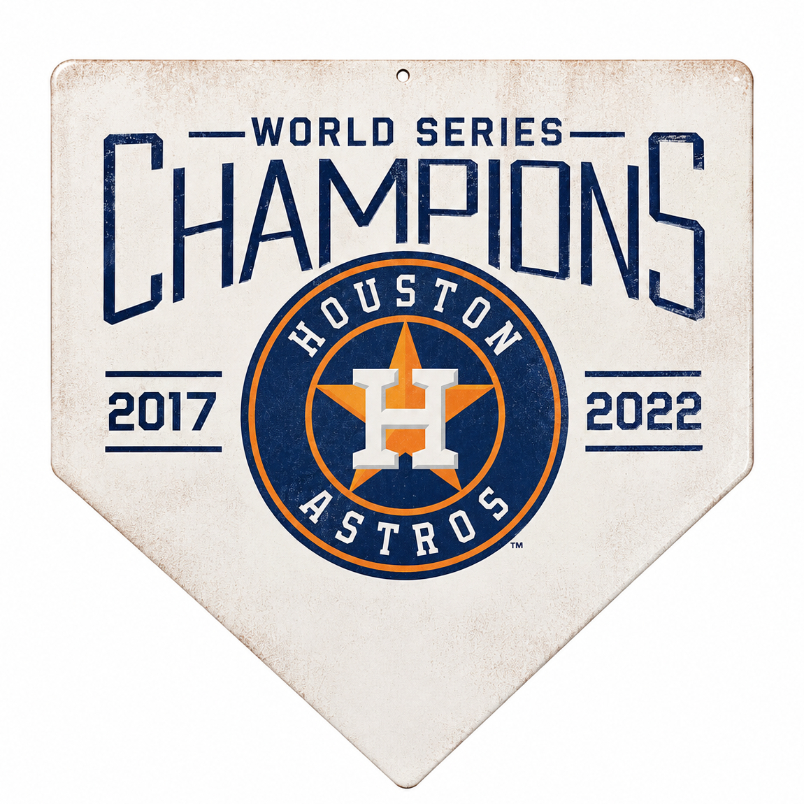 Houston Astros World Series Champions Home Plate Metal Wall Art