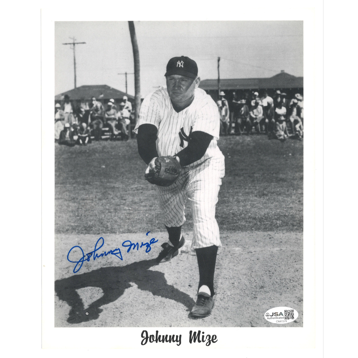 Johnny Mize Autographed 8x10 Photograph (JSA-79)
