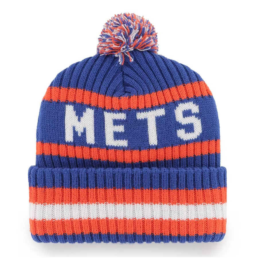 Youth ’47 Brand New York Mets Cuff Pom Knit Cap