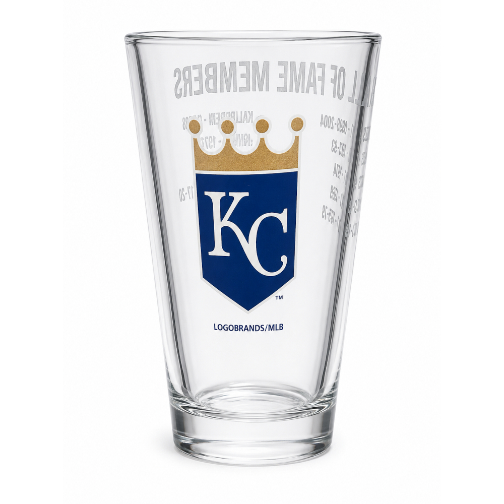 Kansas City Royals Team Hall of Famer 16 ounce Pint Glass