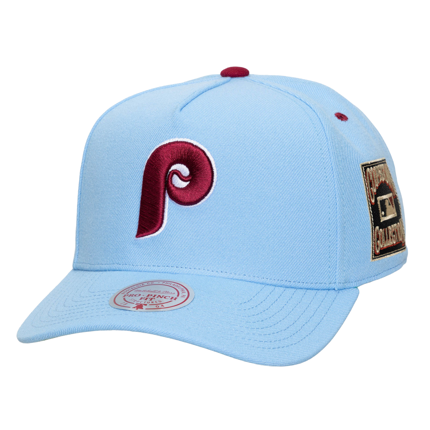 Men’s Mitchell & Ness Philadelphia Phillies Pro Pinch Light Blue Snapback Cap