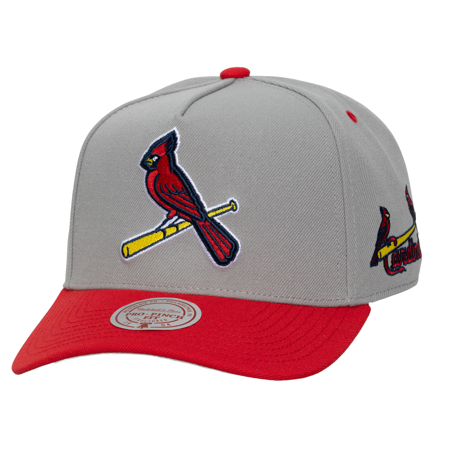 Men’s Mitchell & Ness St. Louis Cardinals Pro Pinch Grey Snapback Cap