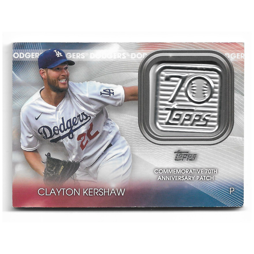 Clayton Kershaw 2021 Topps 70th Anniversary Logo Patch # 70LP-CK