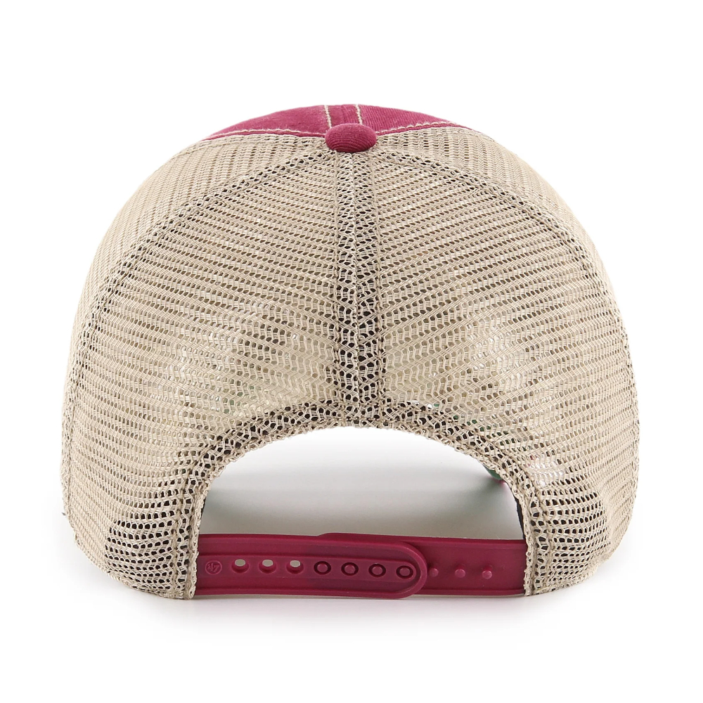 Men’s ‘47 Brand Philadelphia Phillies Trawler Clean Up Marron and White Adjustable Cap