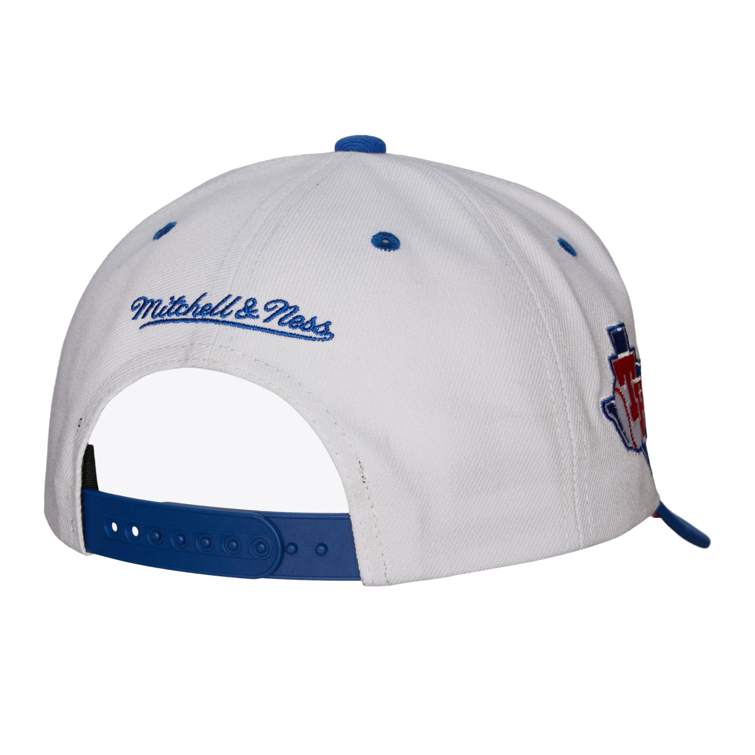Men’s Mitchell & Ness Texas Rangers Pro Snapback White Cap