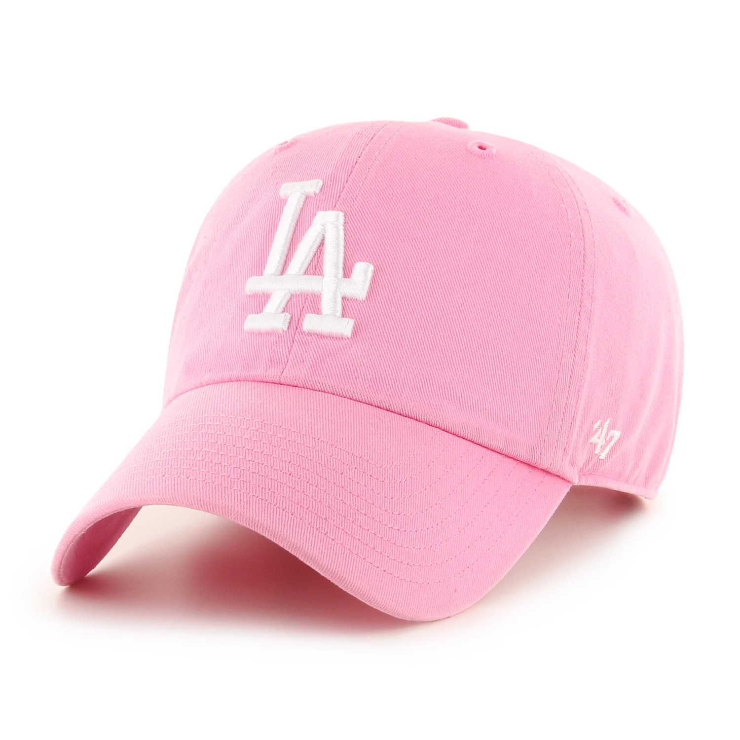 Unisex ’47 Brand Los Angeles Dodgers Pink Clean Up Adjustable Cap