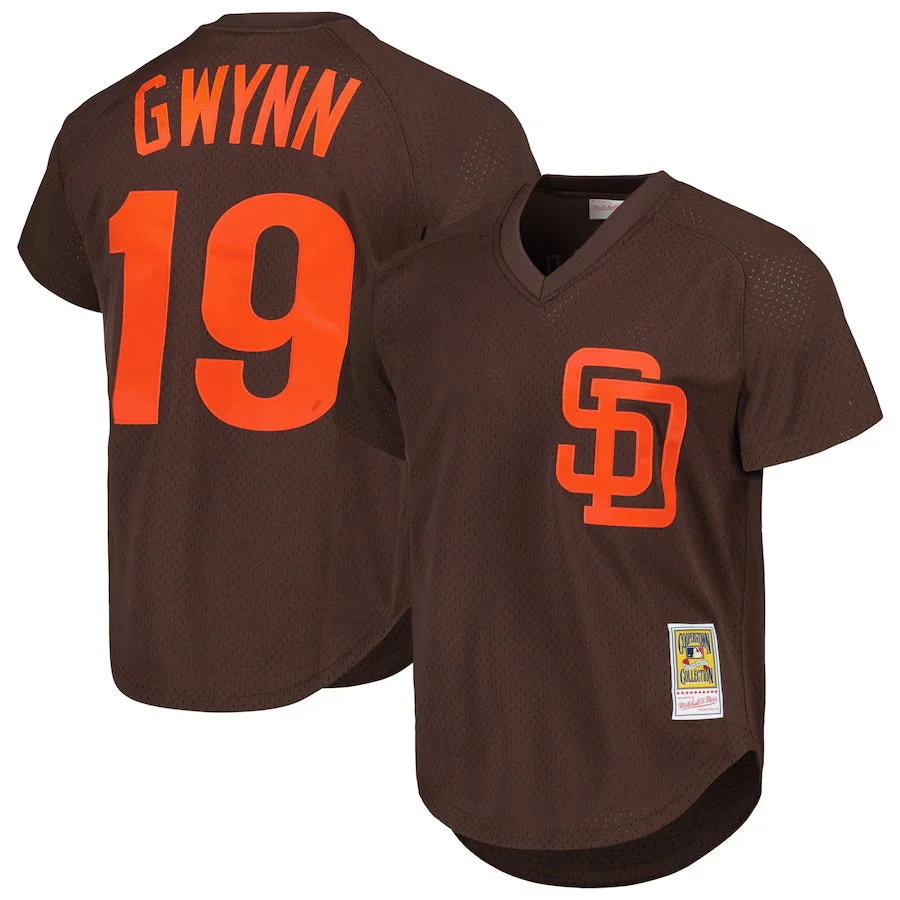 Men’s Mitchell & Ness Tony Gwynn San Diego Padres Authentic Replica 1985 Mesh Batting Practice Jersey