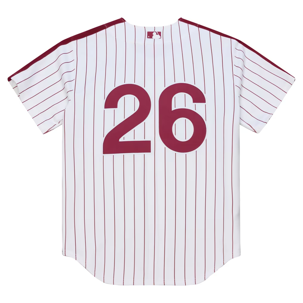 Men’s Mitchell & Ness Chase Utley Philadelphia Phillies Authentic 2003 Home Jersey