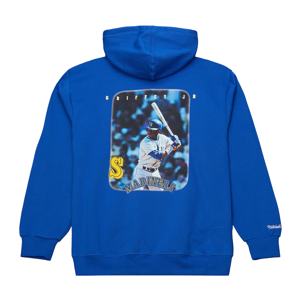 Men’s Mitchell & Ness Ken Griffey Jr. Seattle Mariners Royal Blue Fleece Hoodie