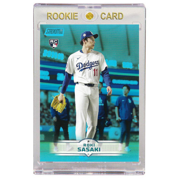 Roki Sasaki Los Angeles Dodgers 2025 Stadium Club Light Blue Foil # 187 Rookie Card