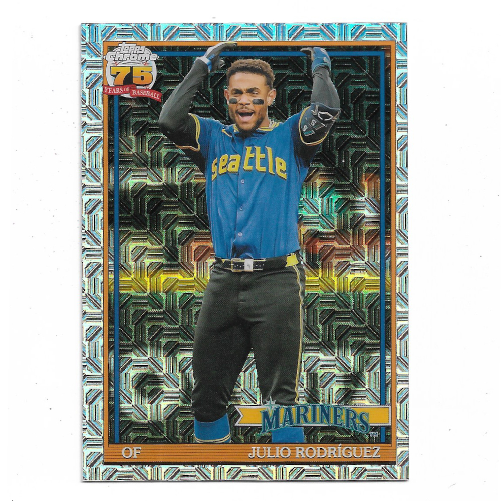Julio Rodriguez 2026 Topps Chrome 35th Anniversary Silver Pack Mojo # 91C-62