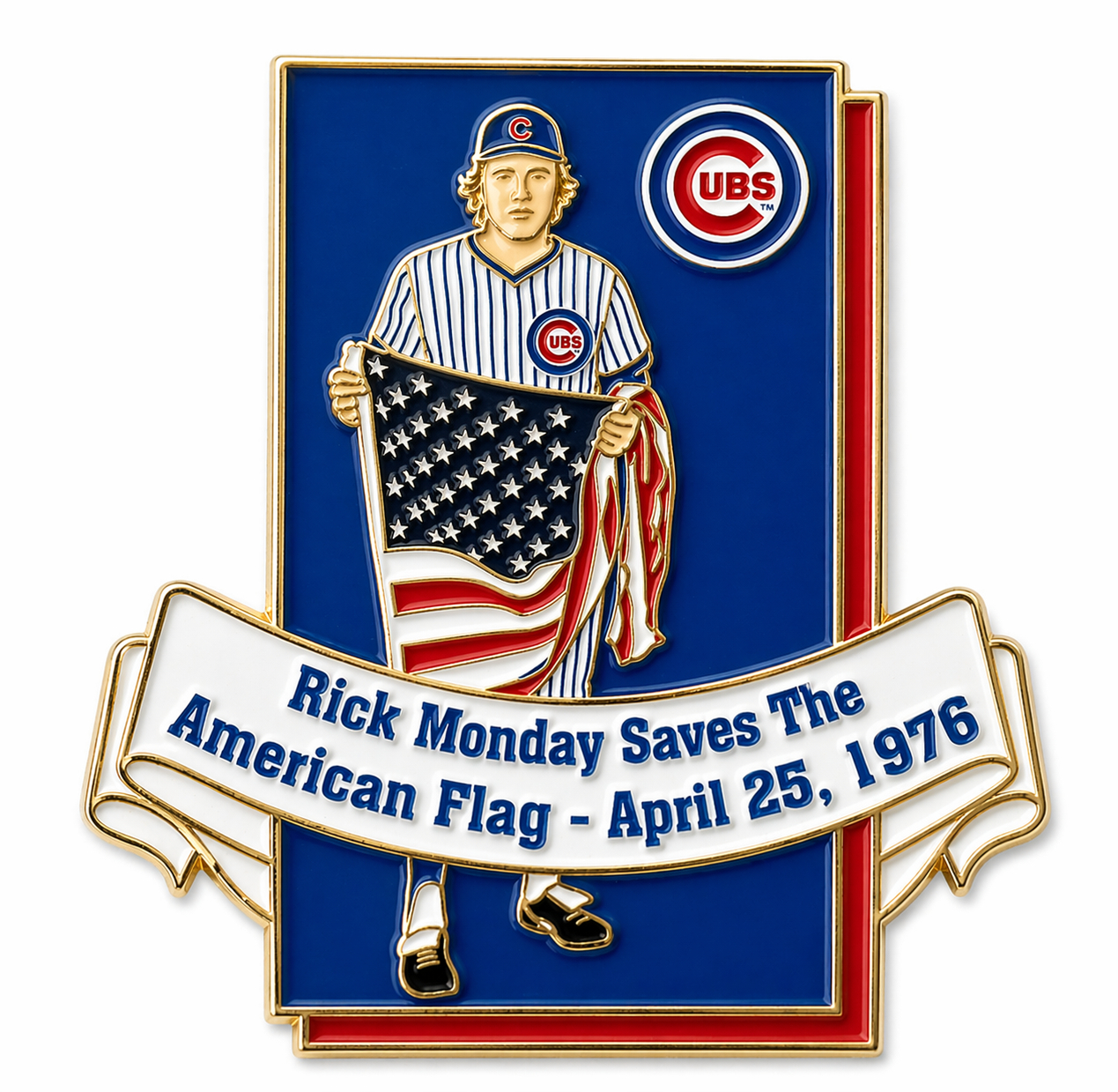 "Rick Monday Saves The American Flag" Collector’s Pin Limited Edition of 1,976