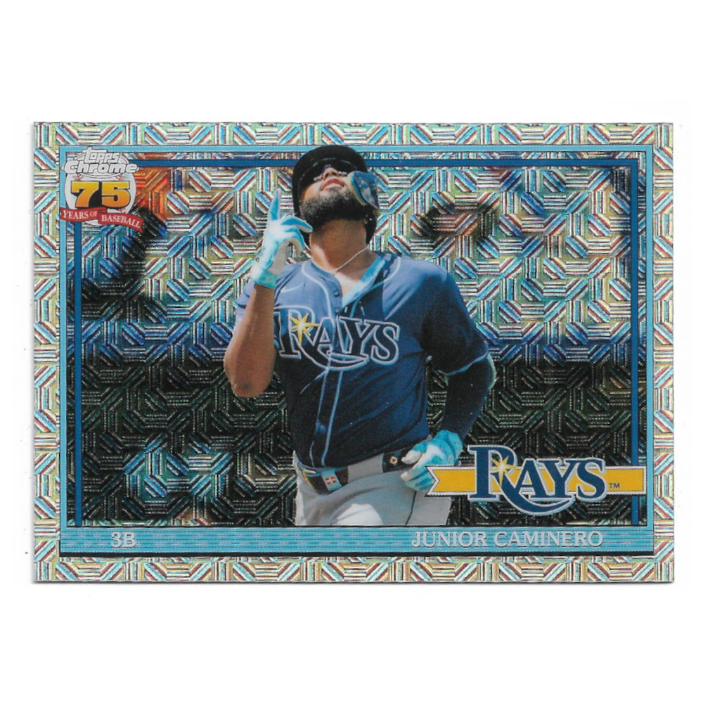 Junior Caminero 2026 Topps Chrome 35th Anniversary Silver Pack Mojo # 91C-2