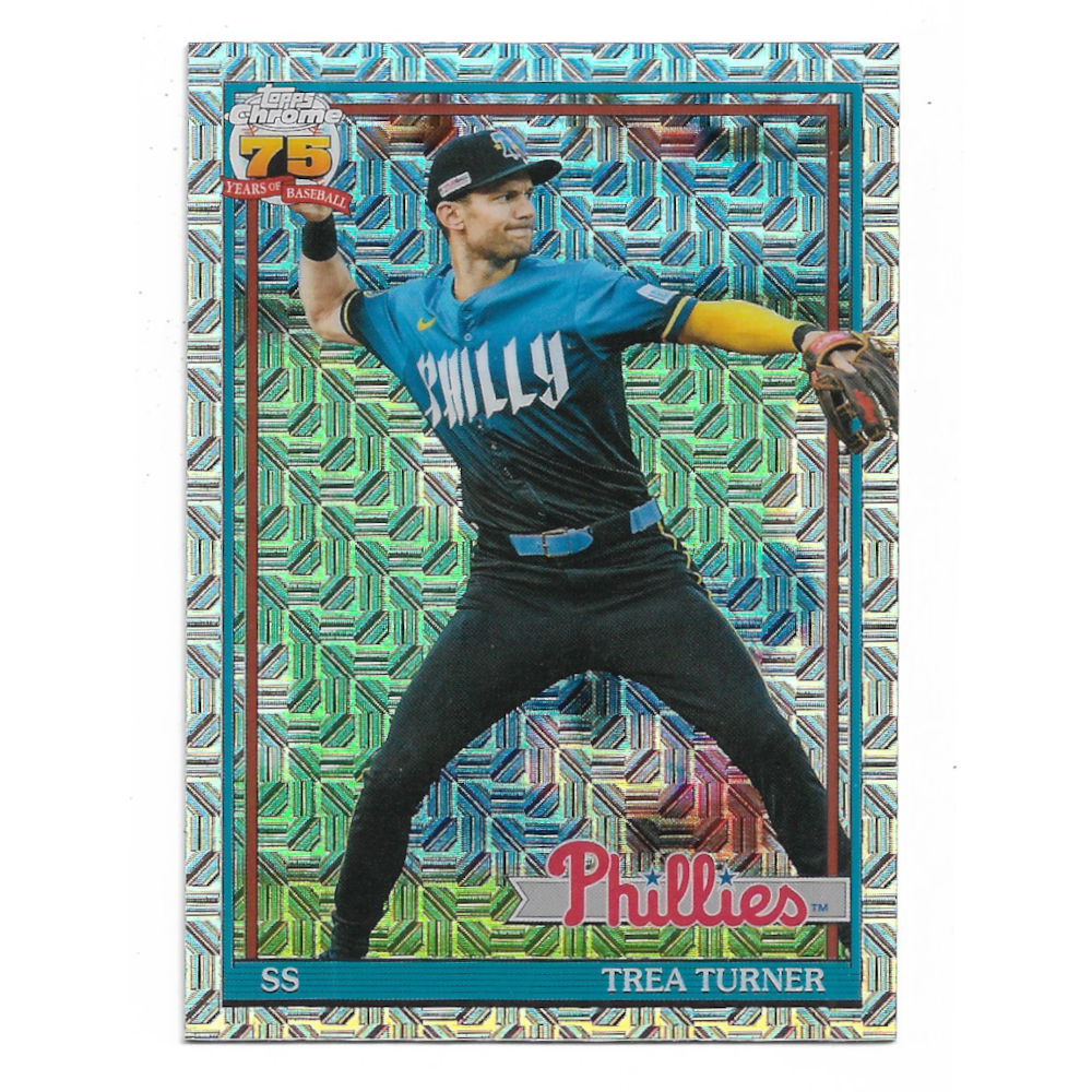 Trea Turner 2026 Topps Chrome 35th Anniversary Silver Pack Mojo # 91C-33