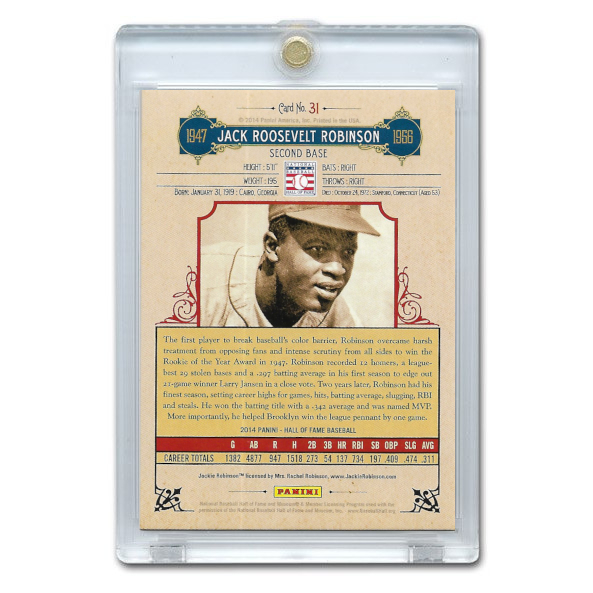 Jackie Robinson 2014 Panini Cooperstown Green # 31 Ltd to 10