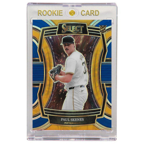 Paul Skenes Pittsburgh Pirates 2024 Panini Select Phenomenon Blue Holo # 2 Rookie Card Ltd Ed of 49