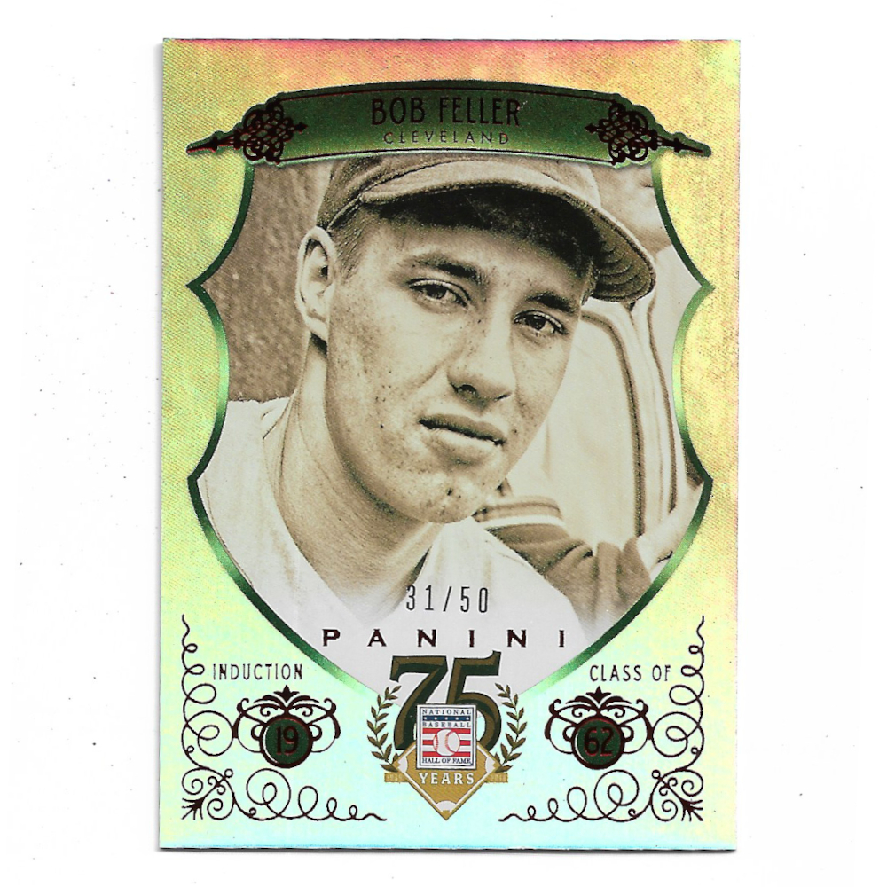 Bob Feller 2014 Panini Cooperstown Green # 30 Ltd Ed of 50