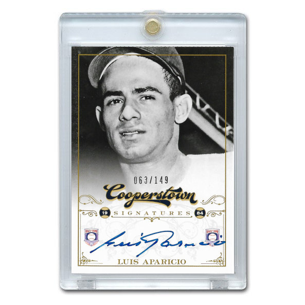 Luis Aparicio Autographed Card 2012 Panini Cooperstown Ltd Ed of 149