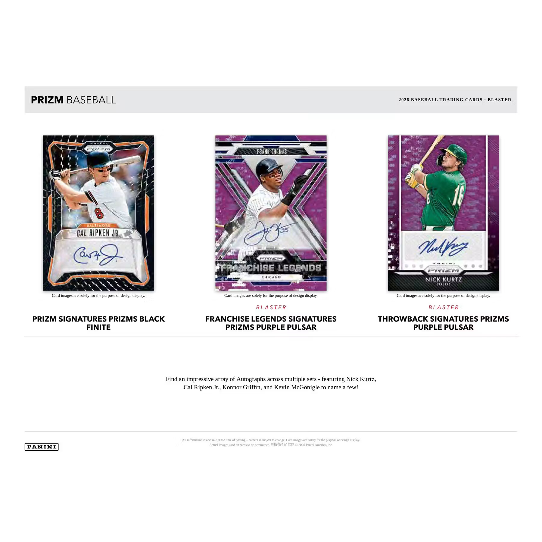 2026 Panini Prizm Baseball 5 Pack Blaster Box