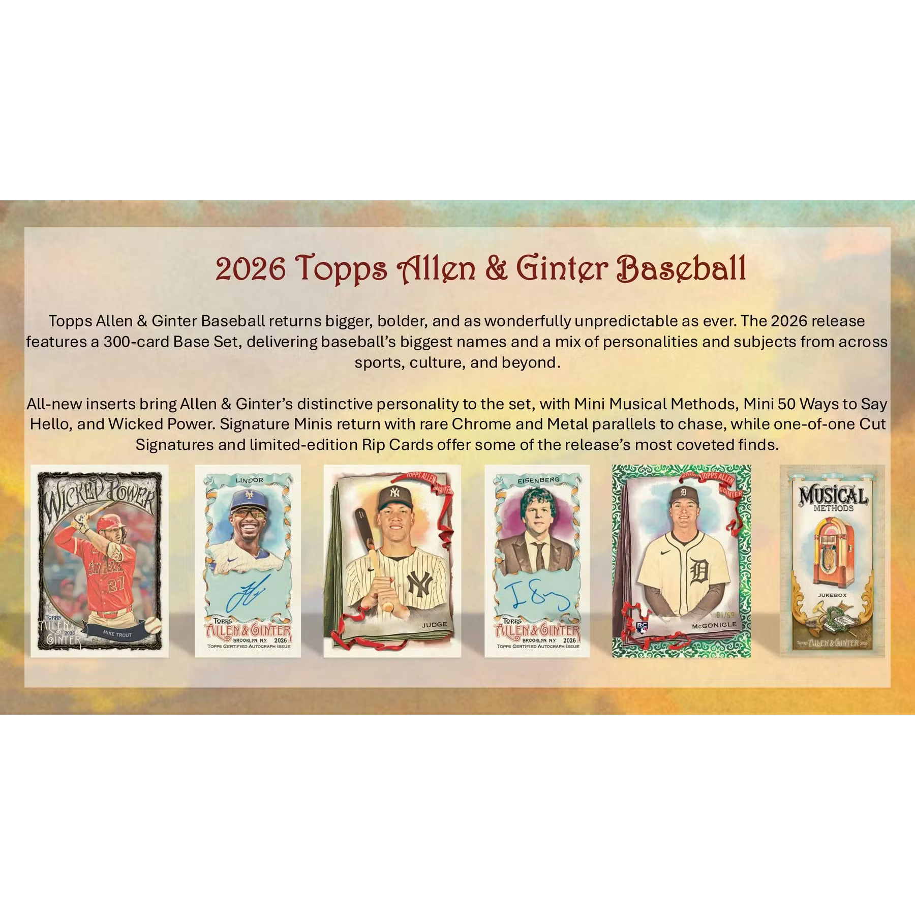 2026 Topps Allen & Ginter Baseball 8 Pack Blaster Box