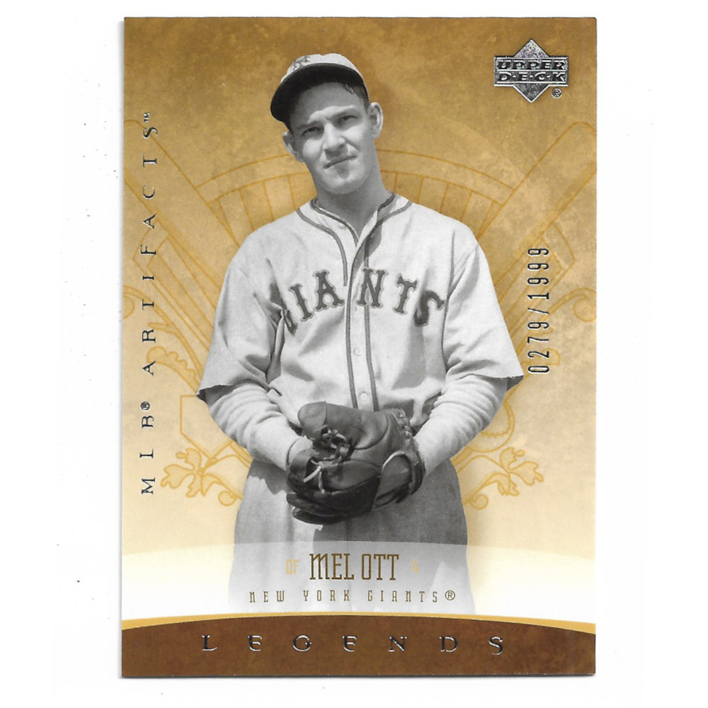 Mel Ott 2005 Upper Deck Artifacts # 179 Ltd Ed of 1999