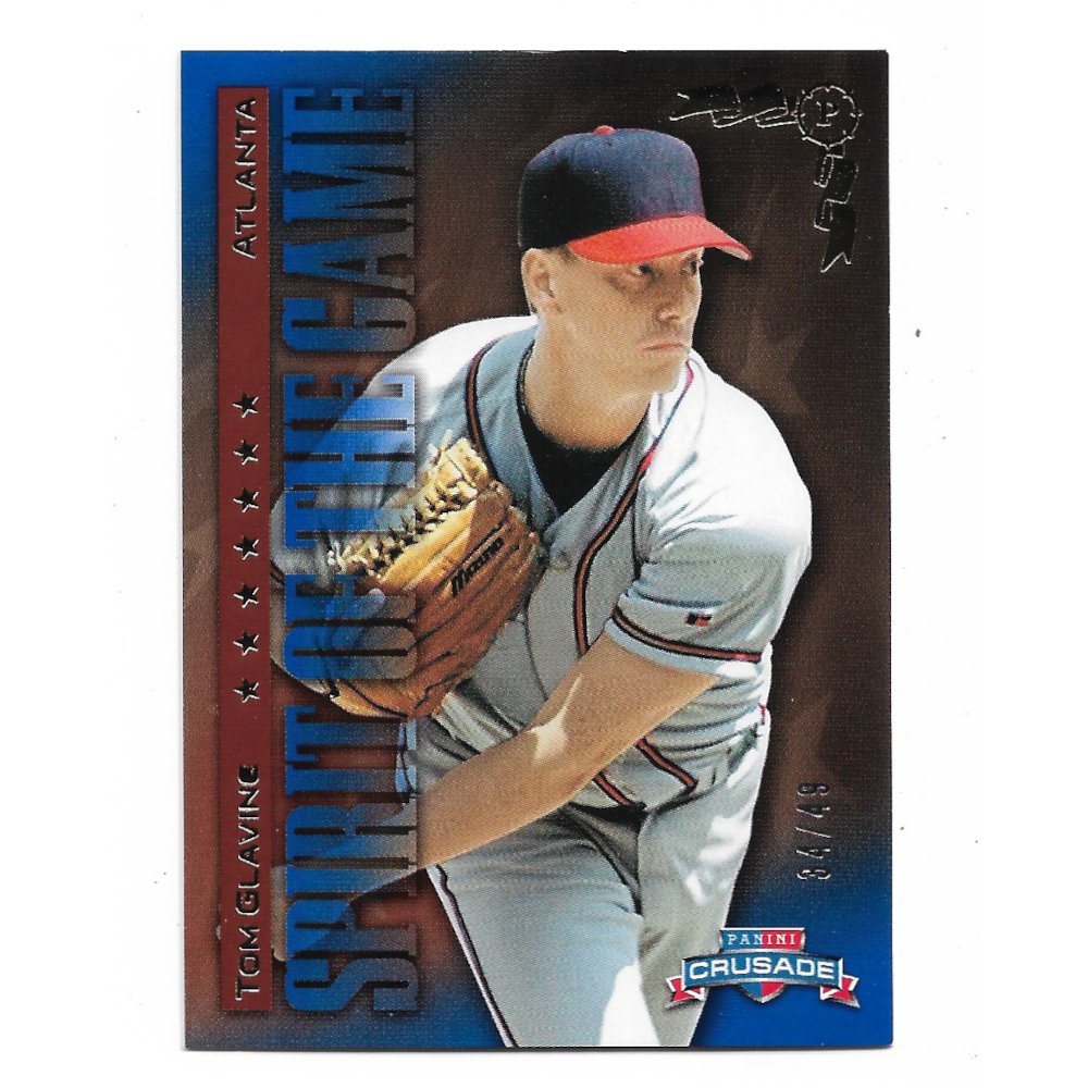 Tom Glavine 2025 Panini Crusade Gold # 21 Ltd Ed of 49
