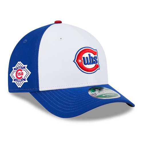 Men’s New Era Chicago Cubs 150th Anniversary Side Patch Tribute 9FORTY Adjustable Cap