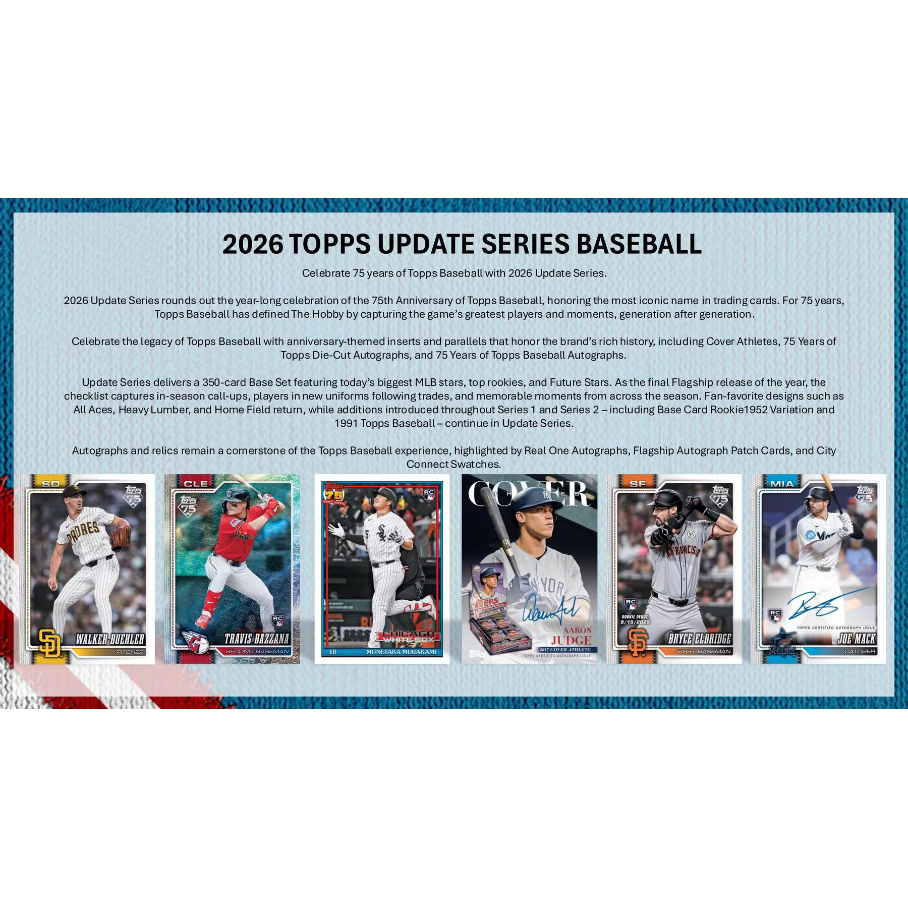 2026 Topps Update Series Baseball 36 Card Fat Pack