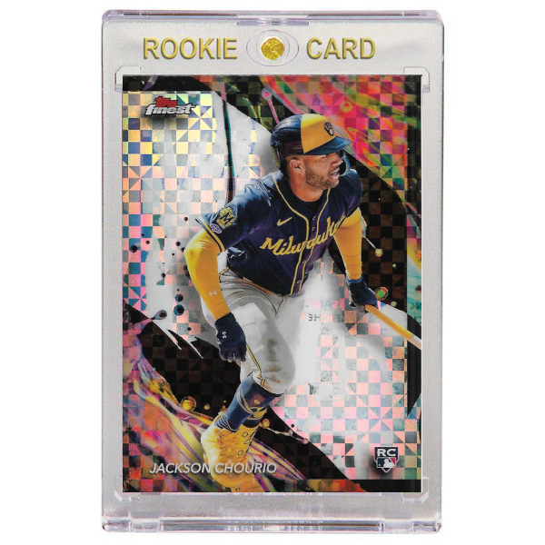 Jackson Chourio Milwaukee Brewers 2024 Topps Finest Checkerboard Refractor # 159 Rookie Card