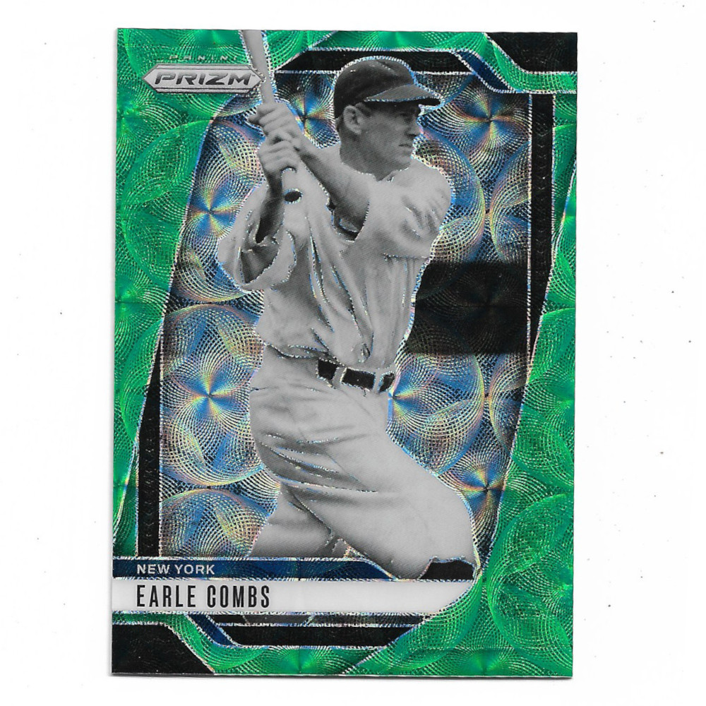 Earle Combs 2025 Panini Prizm Green Pulsar # 276 Ltd Ed of 75