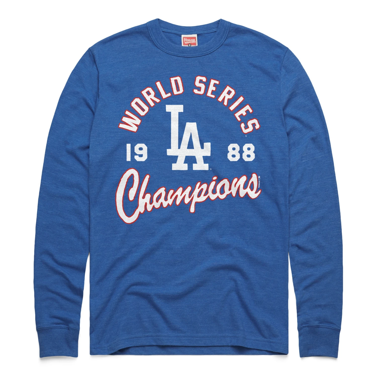 Men’s Homage Los Angeles Dodgers Vintage World Series Royal Long Sleeve Tee