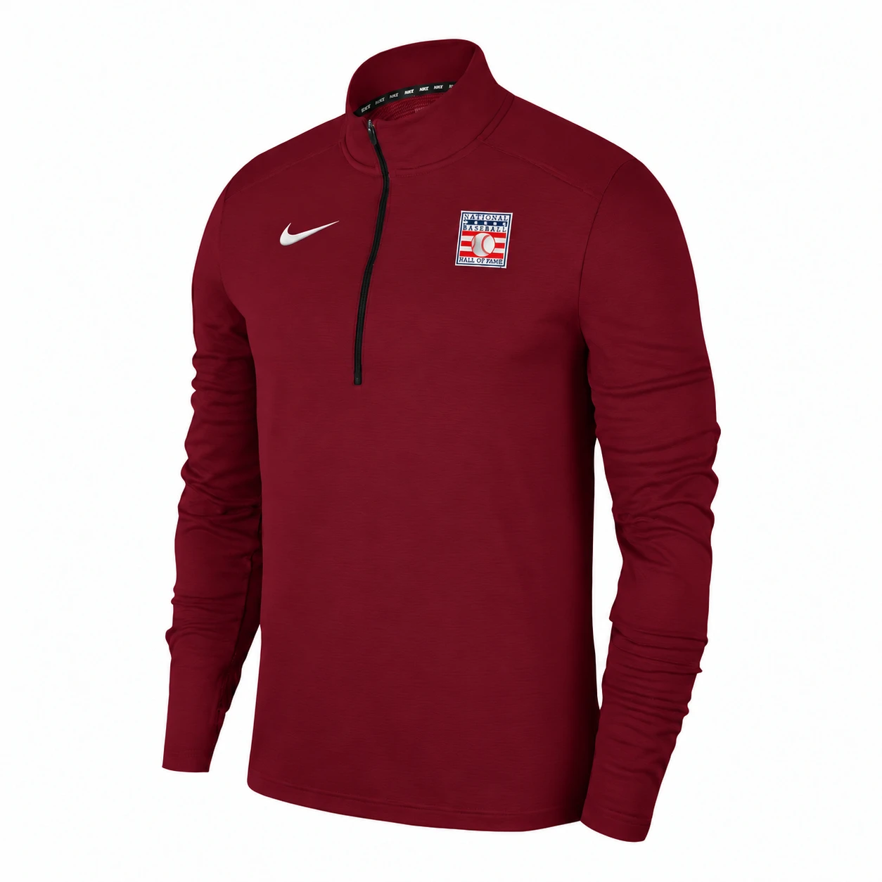 Men’s Nike Baseball Hall of Fame Dri-Fit Maroon Pacer ¼ Zip