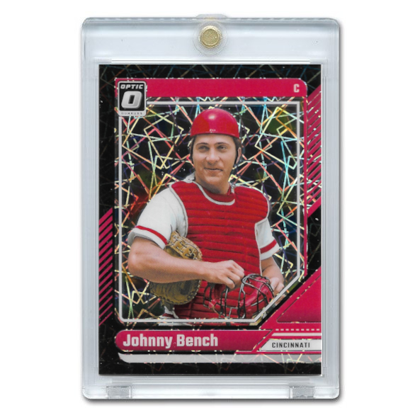 Johnny Bench 2024 Donruss Optic Blue Velocity # 61 Ltd Ed of 39