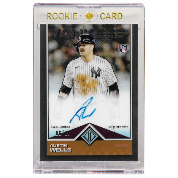 Austin Wells Autographed Card 2024 Topps Transcendent Chrome Variation # TCBA-AW Ltd Ed of 25