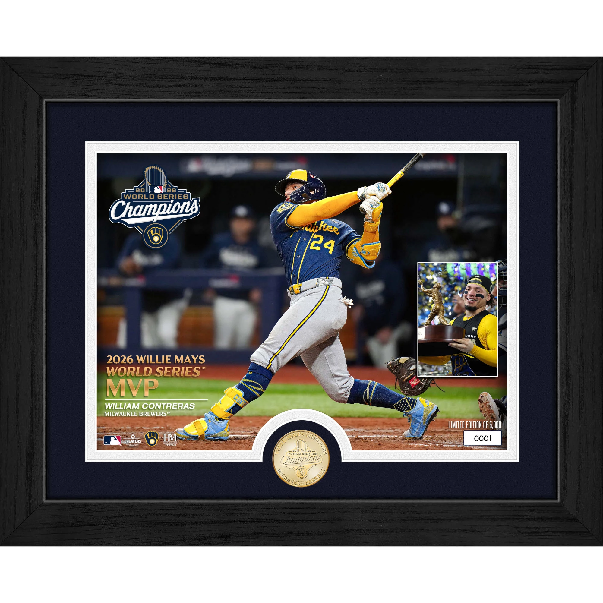 William Contreras 2026 World Series MVP Bronze Coin 13" x 16" Photo Mint