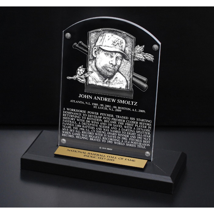 John Smoltz Acrylic Replica Hall of Fame Plaque