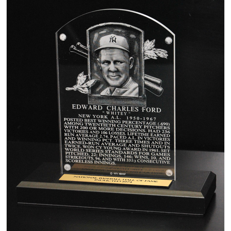 Whitey Ford Acrylic Replica Hall of Fame Plaque